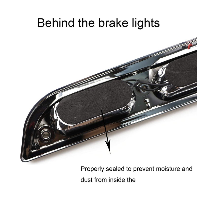 Tresound LED Third 3rd Brake Light for 2015-2017 Ford F150 Rear Cargo Lamp High Mount Stop light (Chrome Housing Smoke Lens) - Image 4